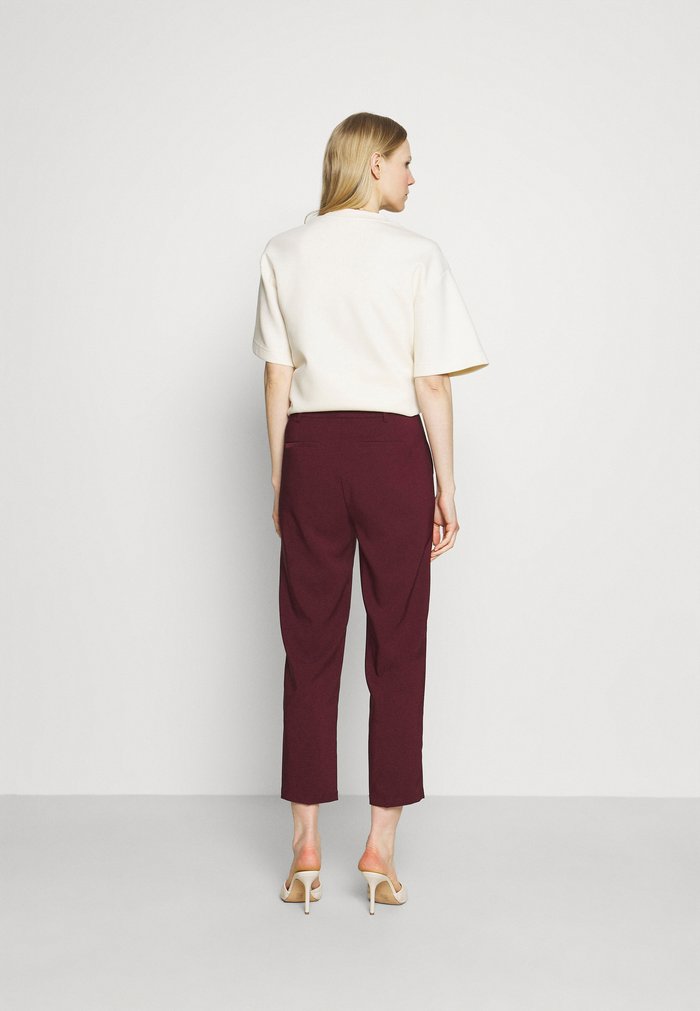 Pantalons Anna Field Slim Fit Business Rouge Foncé Femme | SQC-1541216